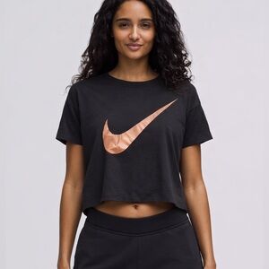 Nike Black T-shirt with Bronze Swish